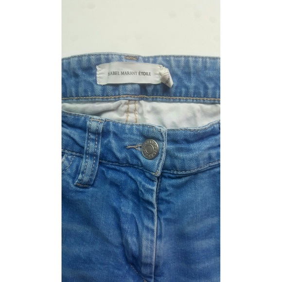 Isabel Marant Etoile Light Wash Straight Leg Jeans - Picture 4 of 4